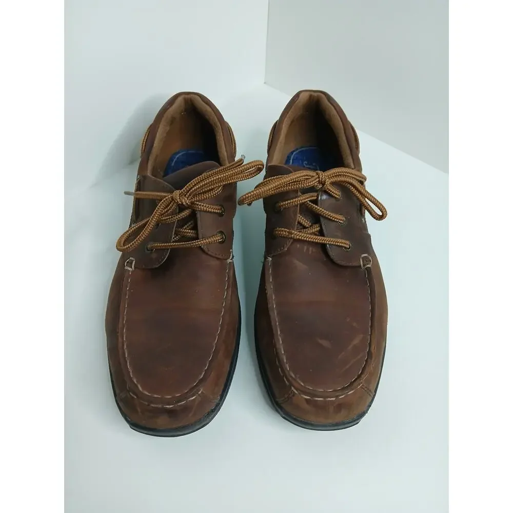 Florsheim Men’s Bayside STEEL TOE Work Shoes Sz 8 D Leather FS2326